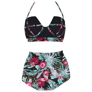 La Plage Push Up High Waist Bikini Set, L - NWT